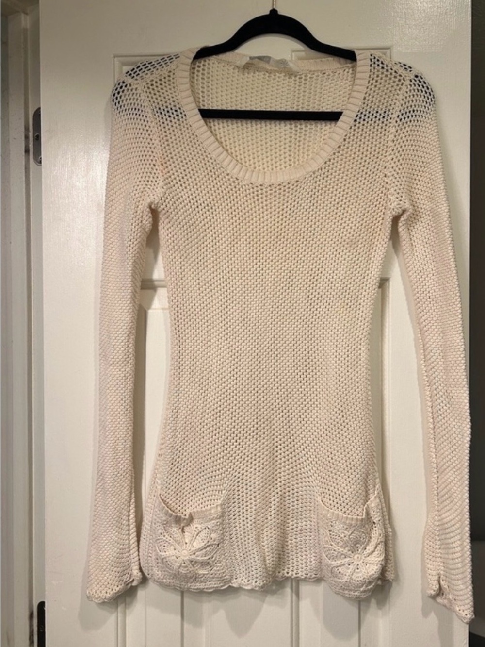 Athleta crochet cotton sweater